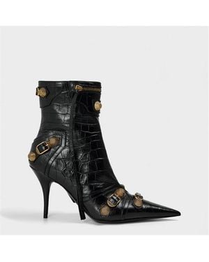 Balenciaga Heeled Ankle Boots - Black