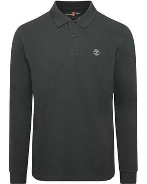 Timberland Millers River Long Sleeve Polo Shirt - Grey