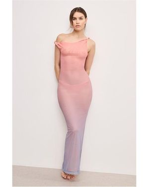 GOOD AMERICAN Mesh Twist Bodycon Dress - Pink