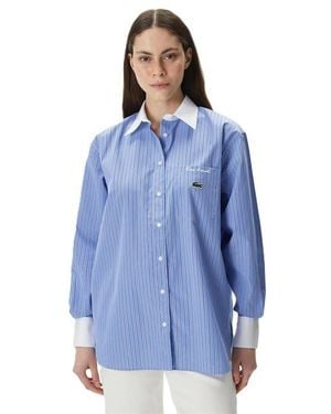 Lacoste Long-Sleeve Patterned Shirt - Blue