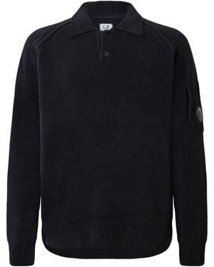 C.P. Company Cp Chenille Polo Sn64 - Blue