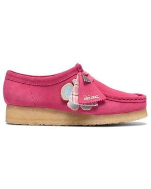 Clarks Moc Toe Formal Shoes - Pink