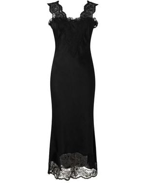 McQueen Alex Satin And Lace Ld63 - Black