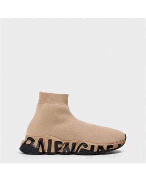 Balenciaga Speed Graffiti Trainers - Natural