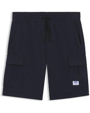 HUGO Cargo Shorts With Structured Design (Guilio) - Blue