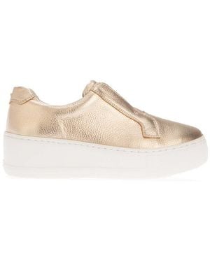 Dune Ethoss Laceless Platform Trainers - Natural