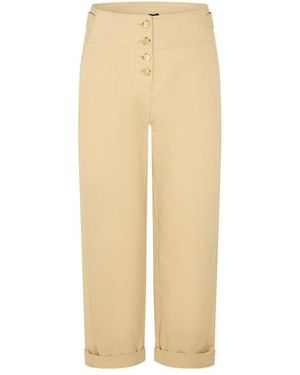 BOSS Takane2 Straight Leg Trousers - Natural