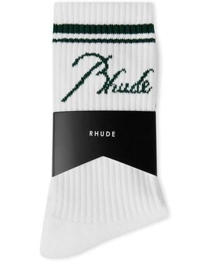 Rhude Script Socks Sn44 - Black