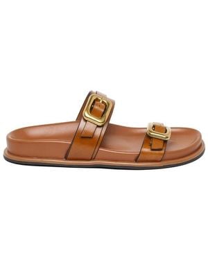 Steve Madden Zaza Flat Sandals - Brown