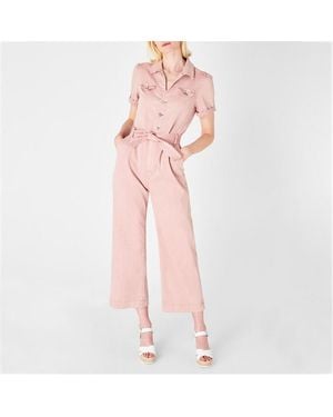 PAIGE Anessa Belted Jumpsuit - Pink
