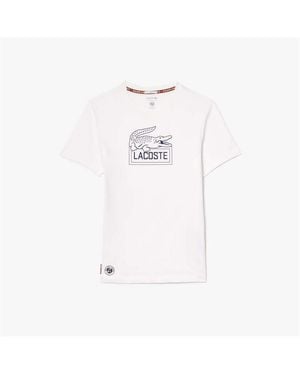Lacoste Roland-Garros Edition Ultra Dry Tennis T-Shirt - White