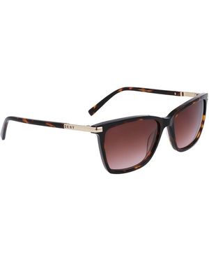 DKNY Modified Rectangle Sunglasses - Brown