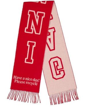 Ganni Football Scarf - Red