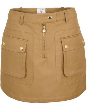 CASABLANCA Pocket Mini Skirt - Natural