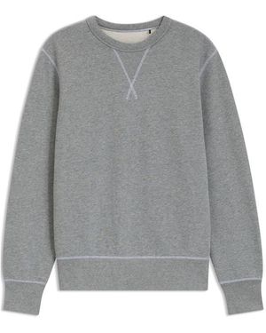 BOSS X Beckham Cotton Long Sleeve Crew Sweatshirt - Grey