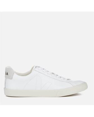 Veja Esplar Leather Court Trainers - White