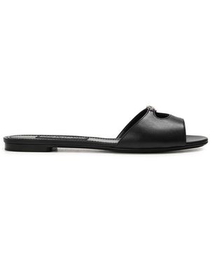 Dolce & Gabbana Mule Flat Sandals - Black