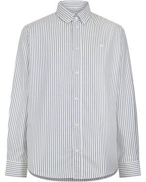 Maison Kitsuné Profile Fox Button Long Sleeve Plain Shirt - Grey