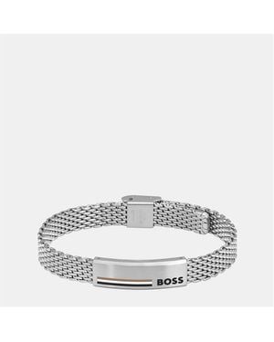 BOSS Gents Alen Mesh Bracelet - Metallic