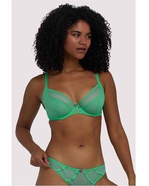 Playful Promises Grace Mint Plunge Bra - Green