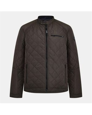 Replay Biker Diamond Quilted Jacket - Black