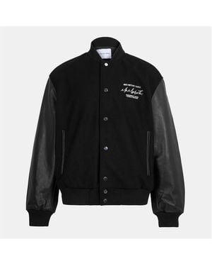 MKI Miyuki-Zoku Script Varsity Jacket - Blue