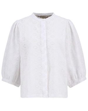 Barbour Short Sleeve Blouse - White