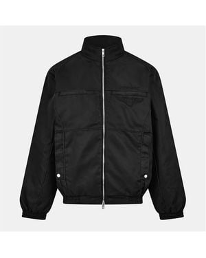 Represent 'S Ribbed Collar Bomber Jacket - Black
