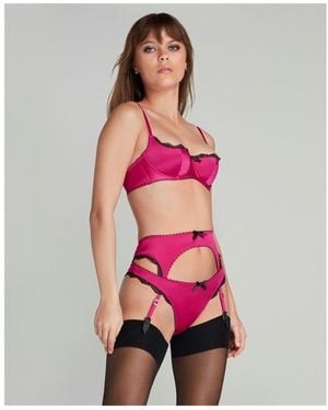 Agent Provocateur Sloane Suspender - Red