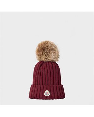 Moncler Bobble Hat - Red