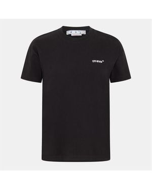 Off-White c/o Virgil Abloh Helvetica Logo Slim T-Shirt - Black
