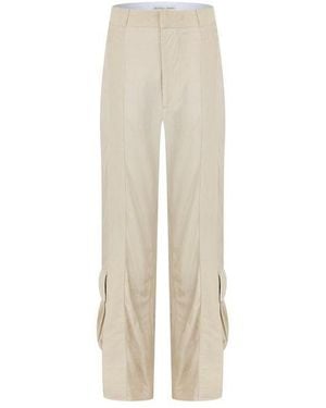 Bottega Veneta Straight Trousers - Natural