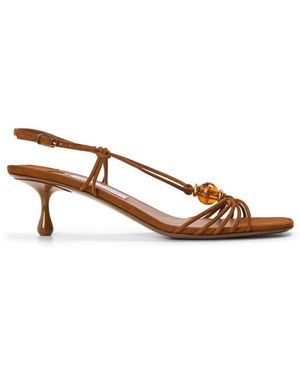 Jimmy Choo Lova 50 Suede Heeled Sandals - Brown