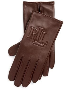 Ralph Lauren Logo-Embossed Gloves - Brown