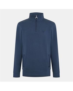Barbour Lambeth Half Modern Heritage Quarter Zip Fleece - Blue
