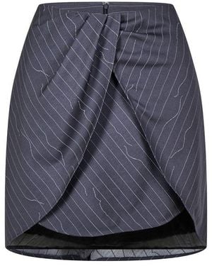 Off-White c/o Virgil Abloh Off Pinstripe Skrt - Blue
