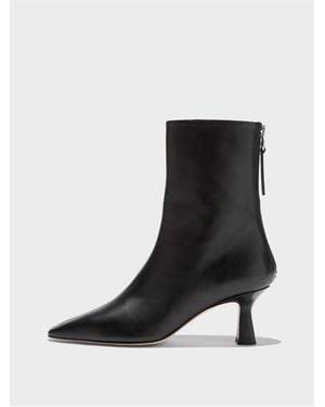 Aeyde Elina Calf Ankle Heeled Boots - Black
