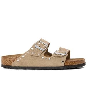 Birkenstock Arizona Rivet Flat Sandals - Natural