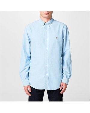 Polo Ralph Lauren Slim Fit Logo Oxford Shirt - Blue