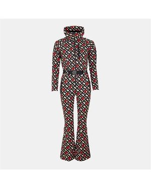 BOSS Technical Weather-Resistant Streamlined Fit Ski Suit - Red