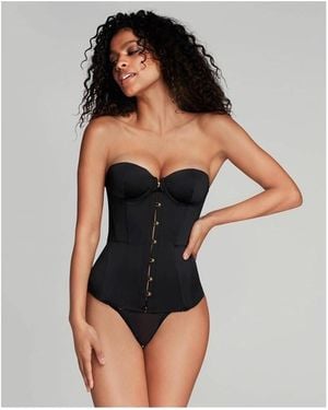 Agent Provocateur Mercy Satin Corset - Black
