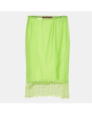 Gucci Fluid Midi Skirt - Green