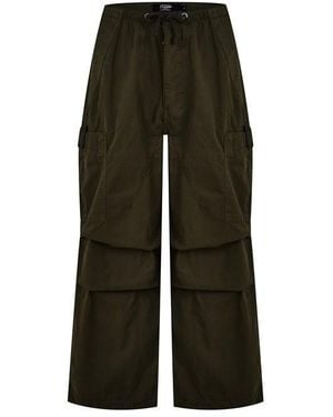 Jaded London Parachute Cargo Trousers - Green