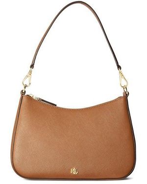 Ralph Lauren Danni Leather Shoulder Bag - Brown