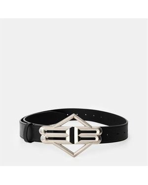Balenciaga Bal Carloop Leather Belt - Black