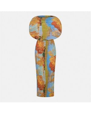 Never Fully Dressed Artist Tilly Artistic Pattern Long Maxi Dress - Blue