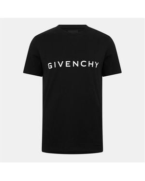 Givenchy Slim Fit Logo T-Shirt - Black