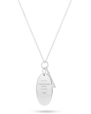 Common Lines Hotel Pendant Necklace - Metallic