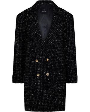 Anine Bing Katharine Tweed Mini Dress - Black