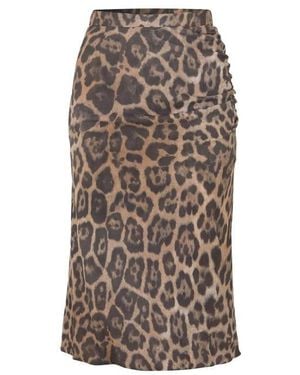 Stella McCartney Leo Mesh Midi Skirt - Brown